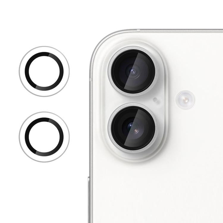 For iPhone 16 Plus Kalebol No Flicker Ultra-Thin Individual Camera Lens Tempered Glass Film(Transparent)