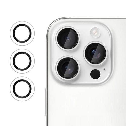 For iPhone 16 Pro Max Kalebol No Flicker Ultra-Thin Individual Camera Lens Tempered Glass Film(Transparent)