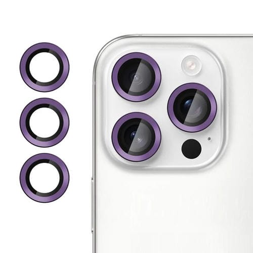 For iPhone 16 Pro Kalebol No Flicker Ultra-Thin Individual Camera Lens Tempered Glass Film(Purple)