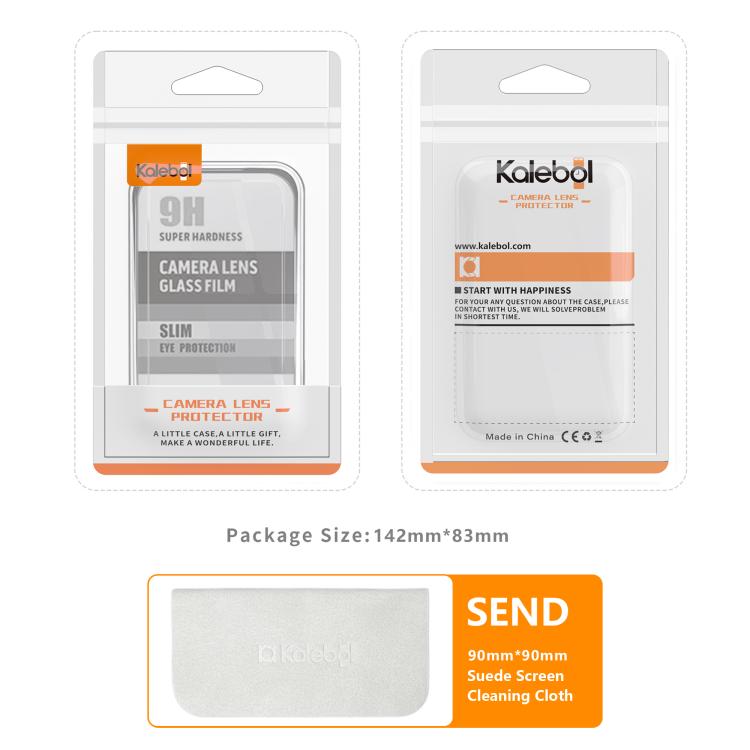 For iPhone 16e Kalebol No Flicker Ultra-Thin Individual Camera Lens Tempered Glass Film(Transparent)