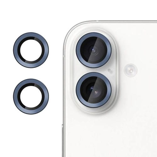 For iPhone 17 Kalebol No Flicker Ultra-Thin Individual Camera Lens Tempered Glass Film(Titanium Blue)