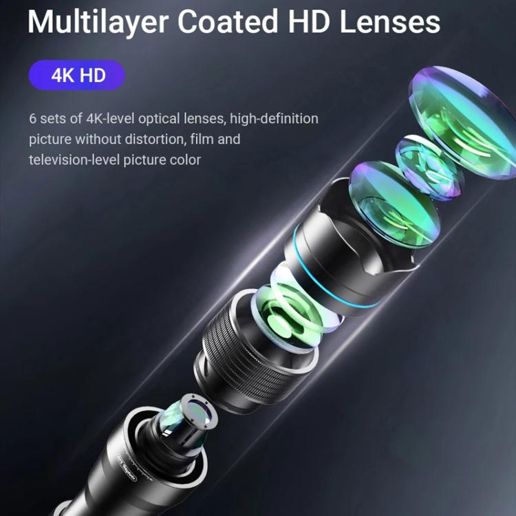 APEXEL APL-20-40XCR50 Kit de lente con zoom para teléfono (20-40X) y trípode ajustable de 42-129 cm, teleobjetivo HD para fotografía de la luna y conciertos.