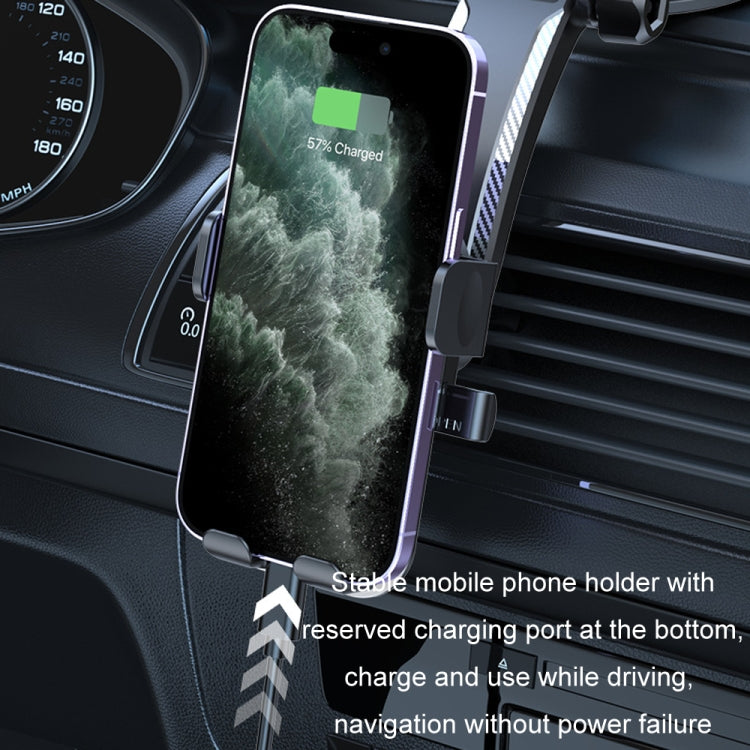 Soporte para Teléfono Móvil con Ventosa para Salpicadero de Coche, con Bloqueo Automático, Estilo: Base Telescópica Brillante