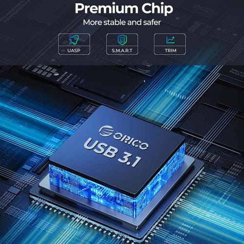 Estuche para Disco Duro Móvil Orico DD25 USB 3.1 5 Gbps 2,5 Pulgadas Estado Sólido y Mecánico Externo SATA Universal