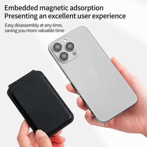 Billetera Tarjetero Magsafe para iPhone 16/15/14/13 Series con Soporte Ajustable (Gris)