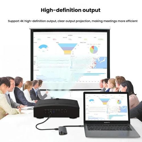 Estación de Acoplamiento USB-C 8 en 1 con Puerto Gigabit Ethernet y HDMI 4K 60 Hz