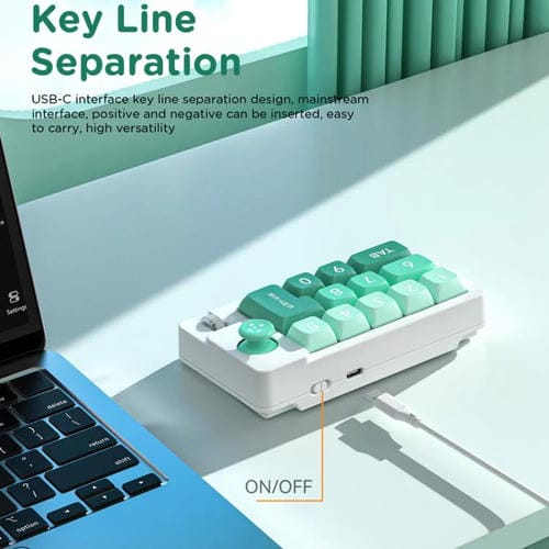 Teclado Mecánico para Juegos K810 con Cable, Retroiluminación RGB, Joystick, Intercambio en Caliente y Macro (Negro)