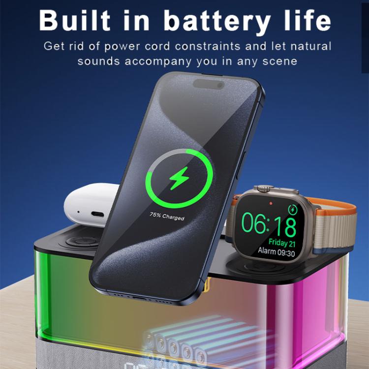 Auriculares Para Teléfono Móvil R8 Reloj Cargador Magnético Inalámbrico Multifunción 3 En 1 (Blanco)