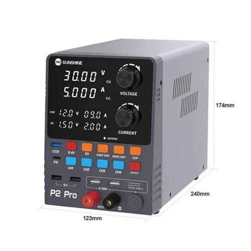 Regulador de Voltaje CC Sunshine P2 Pro 330W Fuente de Alimentación Inteligente Toroidal Salida 30V 5A Herramienta de Reparación