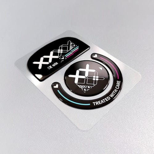 Pegatinas Antideslizantes Logitech GPW para Pies de Ratón de Cristal (Impresas en Negro)