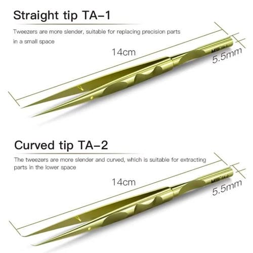 Pinzas di Titanio Maant Piccole Antistatiche Curve a Forma di Nido d'Uccello Raccogli Peli Strumento di Riparazione (Rosa)