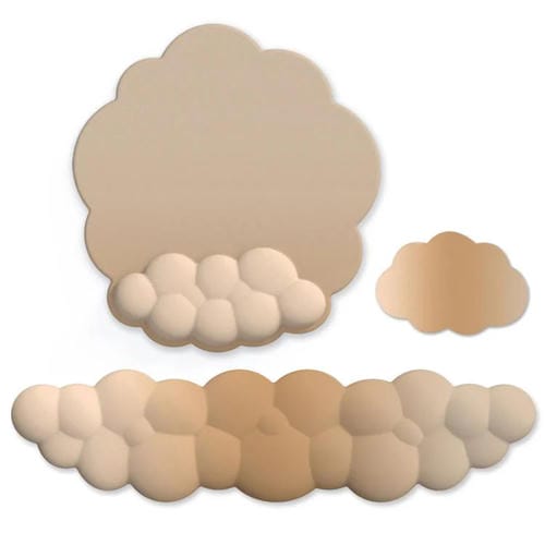 Juego de 3 Alfombrillas de Ratón de Silicona con Memoria de Espuma y Degradado en Tonos de Nube Modelo 13