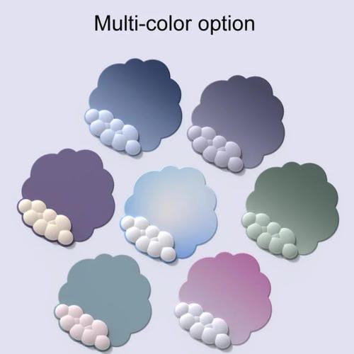 Juego de 3 Alfombrillas de Ratón de Silicona con Memoria de Espuma Modelo 8 (Degradado en Tonos de Nube)