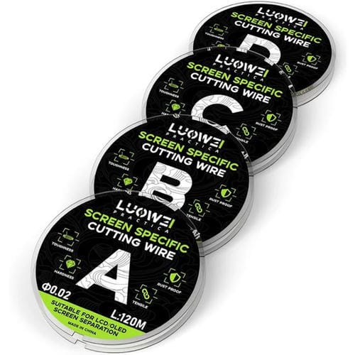 Línea de Separación Pantallas LCD Luowei 120 M Alambre de Diamante Corte Alta Dureza Especificación B 0,028mm