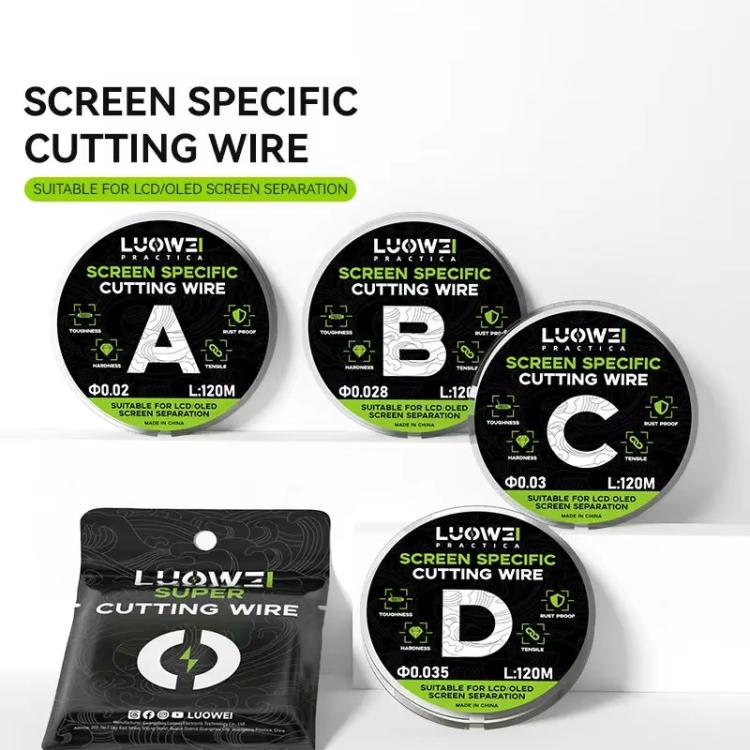 Linea di separazione degli schermi LCD Luowei Telefoni Cellulari 120 M Filo di Diamante Taglio Alta Durezza C 0,03mm
