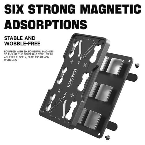 Luowei-Basis + Zinn-Mesh-Kissen CPU-Chip-Tisch Magnetische Silikon-Pad (Grau)