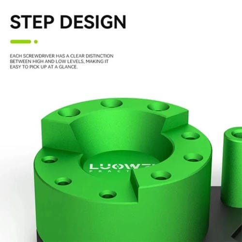 Organizador de Ferramentas Luowei LW-316 Reparação de Telemóveis com Suporte Chave de Fendas Giratória