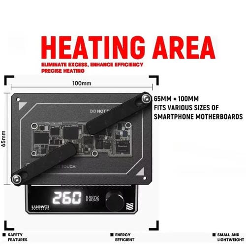 Universal Preheating Station Luowei HS3 Layer Lamination, Tinning and Degumming, EU Plug