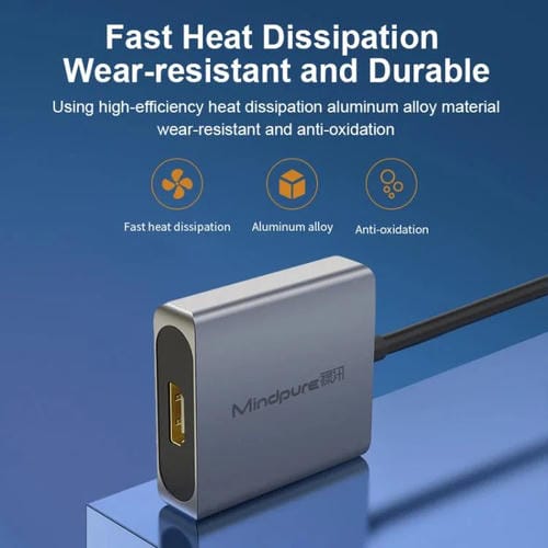 Convertidor VGA a HDMI Mindpure Ad014 para Monitor de Computadora con Fuente de Alimentación de Audio (Versión Mejorada)