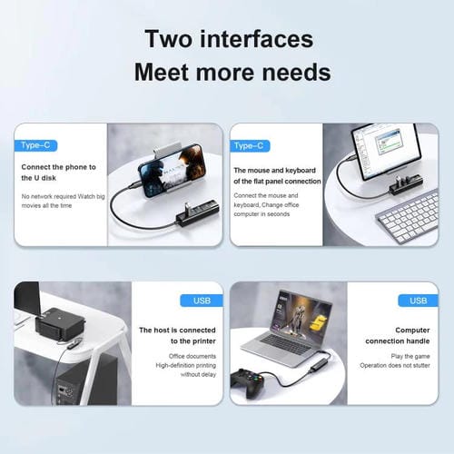 Estación de Acoplamiento Mindpure US022 con Concentrador USB de 4 Puertos USB 3.0 y Cable de 0,3 m