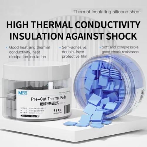 Espaciadores Térmicos de Silicona Maant Dr-03 100 Unidades Aislantes y Conductores CPU (Gris)