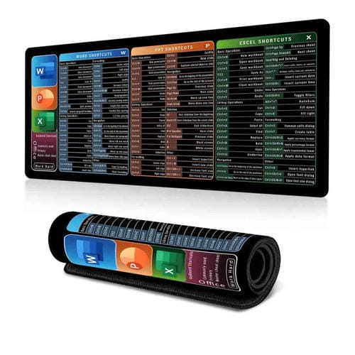 Alfombrilla de Escritorio Antideslizante con Acceso Directo al Teclado y Comandos de Ordenador, 400 x 800 x 2 mm (N.° 3)
