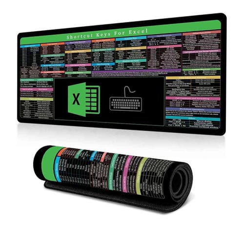Alfombrilla de Escritorio Antideslizante para Oficina con Acceso Directo al Teclado y Comandos de Ordenador 300x800x2 mm (N.° 14)