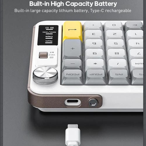 Teclado inalámbrico IMICE AN-800 Bluetooth modo dual estructura de tijera (Blanco, Gris y Naranja)