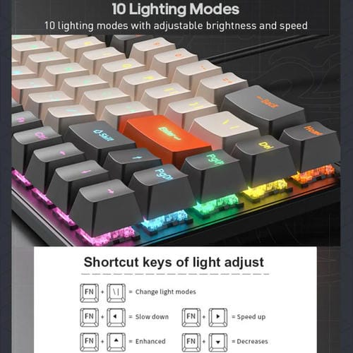 Teclado mecánico iMICE GK-690 con cable tipo C (Blanco)