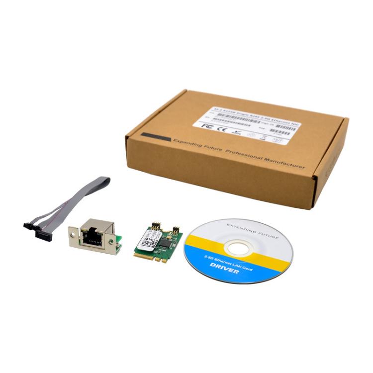 Tarjeta de red industrial SUNWEIT ST7206 M.2 A+E RTL8125BG puerto RJ45 2.5G cuatro velocidades