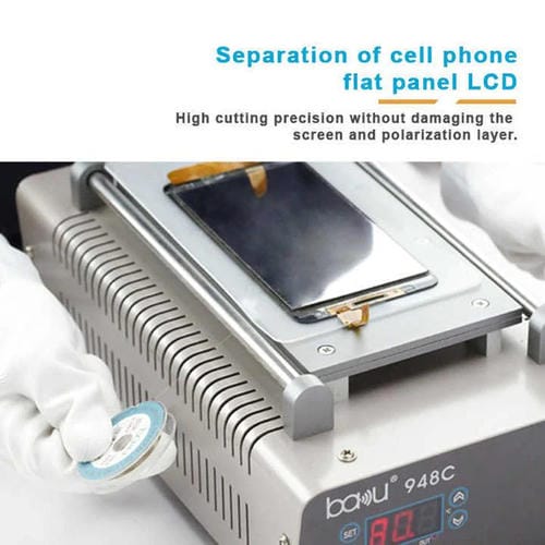 Fil de séparation d'écran en acier au carbone BAKU 0,06mm 200 m Réparation d'écrans LCD de smartphones et tablettes