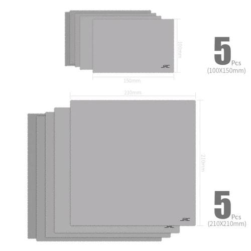 Paño de limpieza JRC (10 Piezas) pantalla de portátil, cámara digital, teléfono celular y gafas