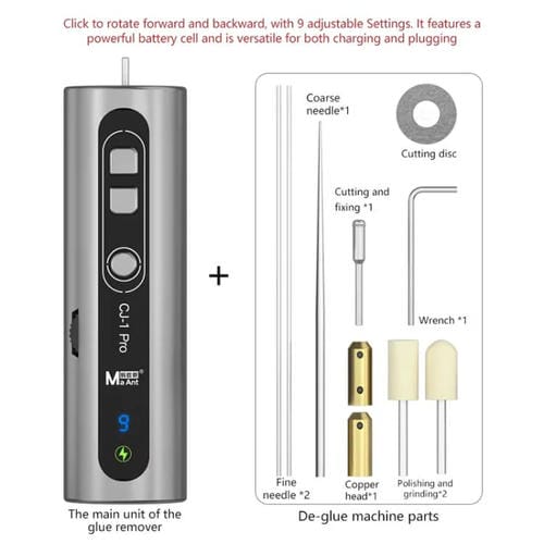 Máquina Eléctrica de Corte y Rectificado para Quitar Pegamento de Pantallas de Teléfonos MaAnt CJ-1Pro