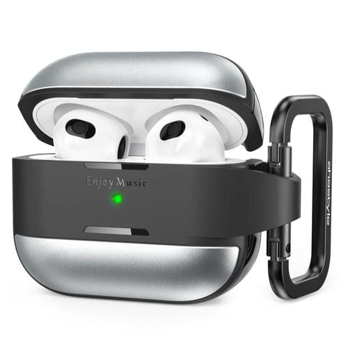 Funda protectora AhaStyle WG75-3 de TPU y aleación de aluminio resistente a arañazos para AirPods 3 (plateada)