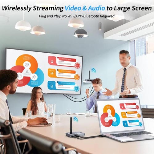 Extensor HDMI inalámbrico 2 en 1 4K 30 Hz 100 m transmisor y receptor punto a punto