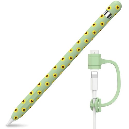 For Apple Pencil 1 AhaStyle PT93-SF Lightweight Skin-Friendly Silicone Protective Case(Green)