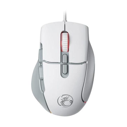 Ratón para juegos iMICE G800 7 teclas 7200 DPI con cable e iluminación LED (Gris y blanco)