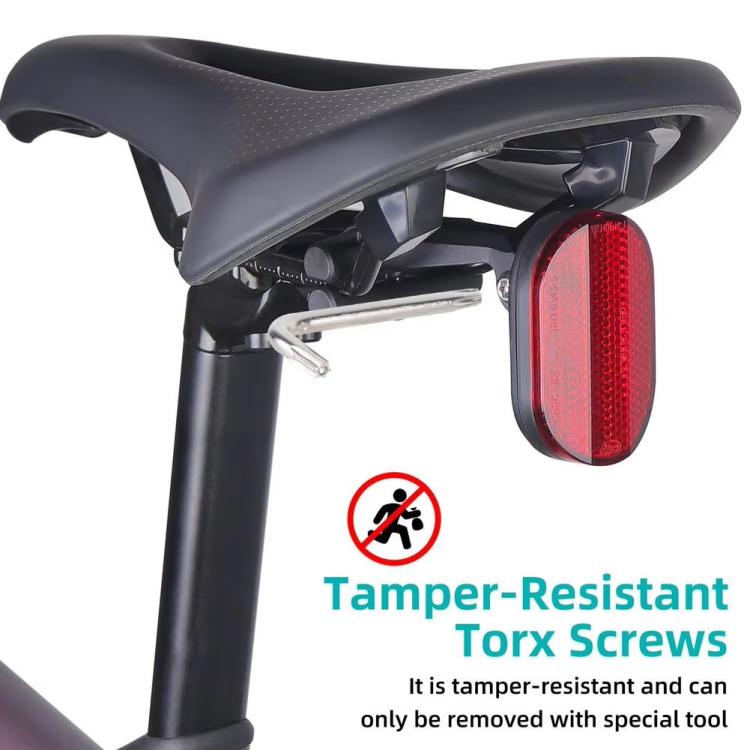 Soporte de seguimiento oculto para bicicleta con luz trasera reflectante de seguridad para AirTag, Samsung Galaxy SmartTag y Huawei Tag Holder (negro)