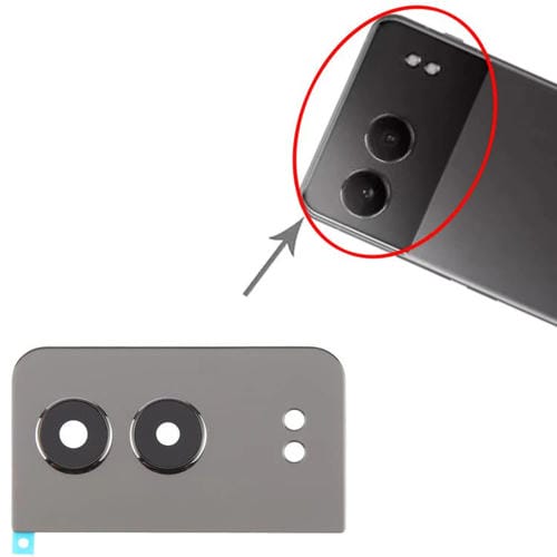 Rückseitige Kamerlinseabdeckung OnePlus Nord 4 (Schwarz)