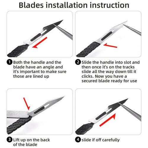 Mangue couteau Universel QianLi TX01 en fibre de carbone antistatique