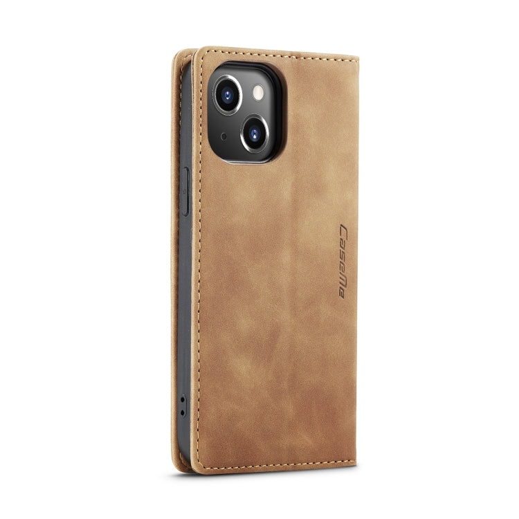 Para iPhone 15 Caseme 013 Funda para Teléfono de Cuero con Tapa Horizontal Multifuncional (Marrón) - MOVILSTORE