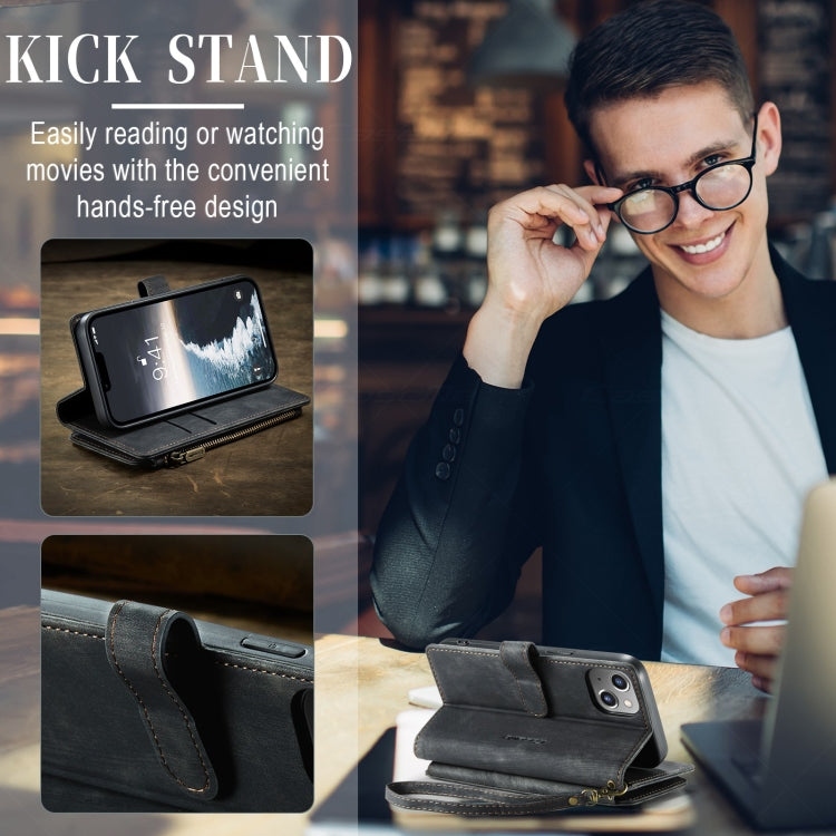 Para iPhone 15 Caseme C30 Funda de Cuero Multifuncional para Teléfono (Negro) - MOVILSTORE