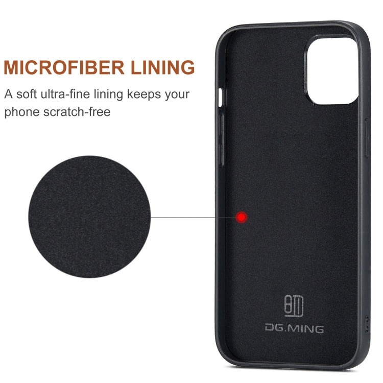 Para iPhone 15 Dg.Ming M1 Series Funda de Cuero para Teléfono con Billetera Múltiple de 3 Pliegues (Café) - MOVILSTORE