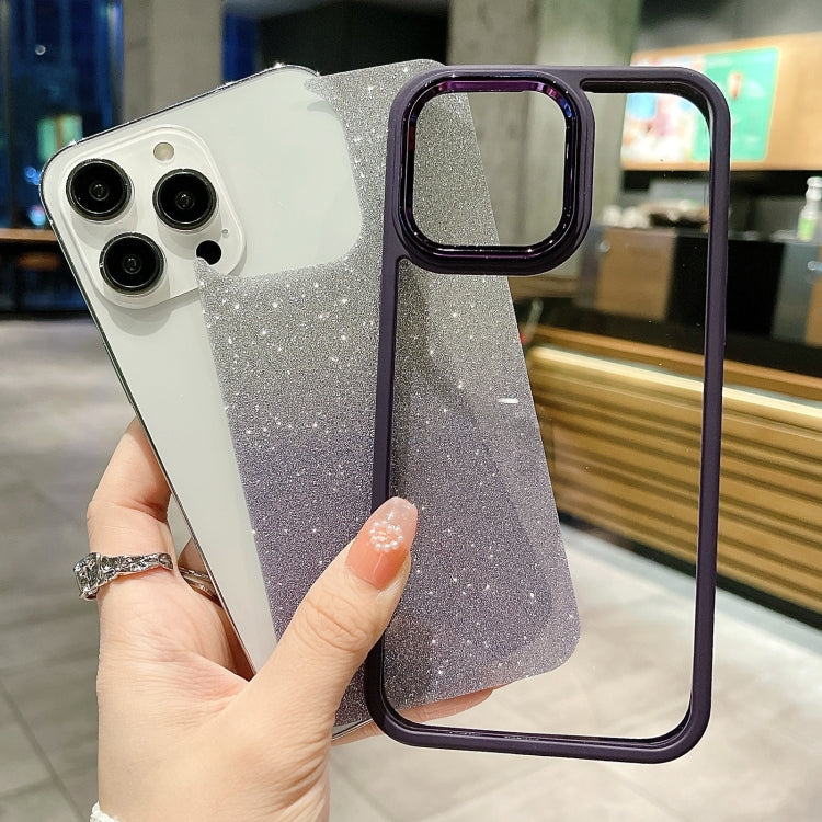 Para iPhone 15 Estuche de Acrílico para Teléfono con Galvanoplastia con Brillo Degradado (Rojo Vino) - MOVILSTORE