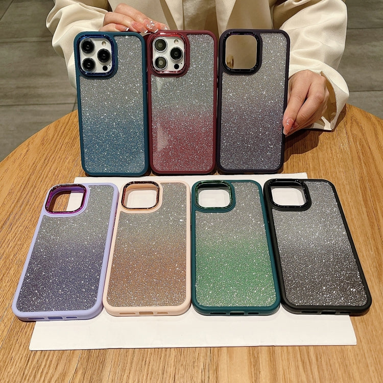 Para iPhone 15 Estuche de Acrílico para Teléfono con Galvanoplastia con Brillo Degradado (Rosa) - MOVILSTORE