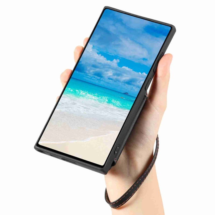 Para iPhone 15 Estuche para Teléfono Rfid con Ranuras para Tarjetas con Cremallera (Negro) - MOVILSTORE
