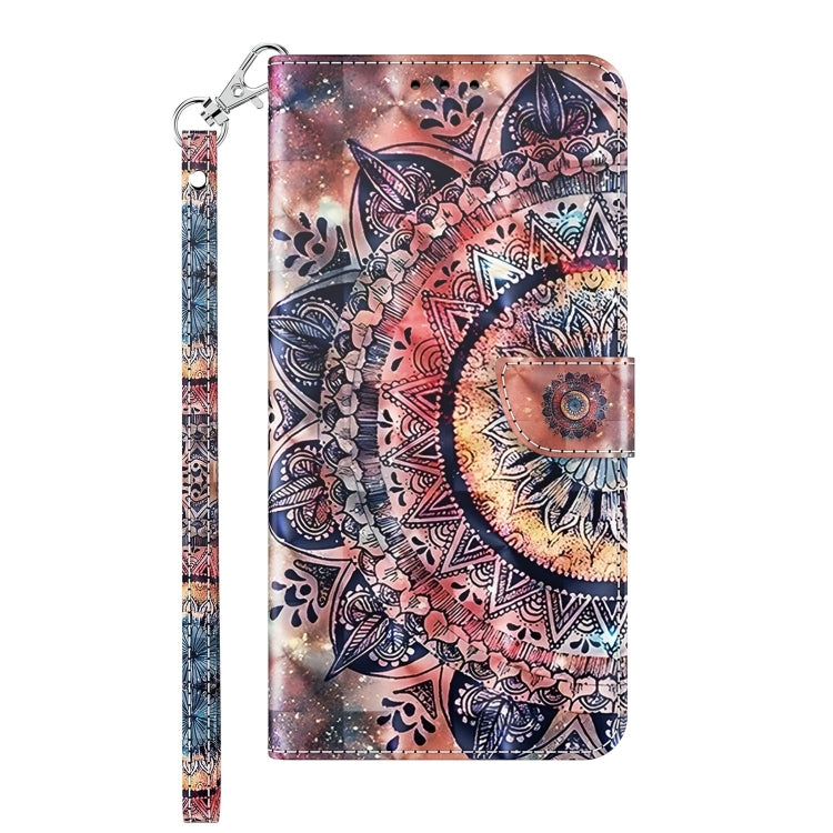 Para iPhone 15 Funda de Cuero Pintada En 3D (Mandala Colorida) - MOVILSTORE