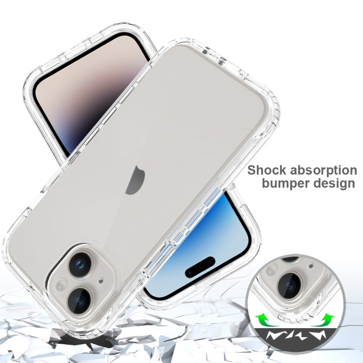Para iPhone 15 Funda para Teléfono con Degradado Transparente a Prueba de Golpes y Cuerpo Completo (Transparente) - MOVILSTORE
