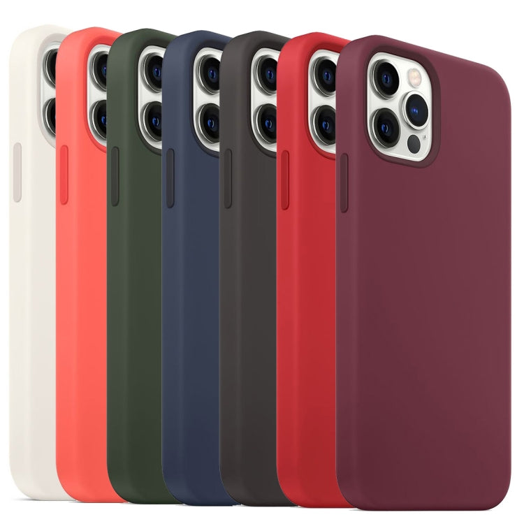Para iPhone 15 Funda para Teléfono de Cobertura Total de Silicona Líquida Magsafe (Rojo Vino) - MOVILSTORE