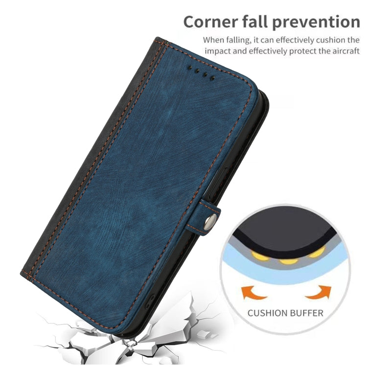 Para iPhone 15 Funda para Teléfono de Cuero con Correa de Mano con Doble Pliegue y Hebilla Lateral (Azul Real) - MOVILSTORE
